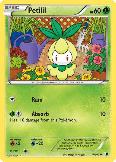 Carta Petilil 4/101 do set Noble Victories — Pokémon TCG | Bynx