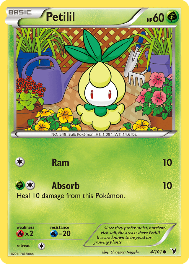 Carta Petilil 4/101 do set Noble Victories — Pokémon TCG | Bynx