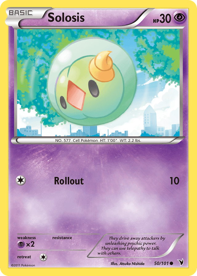 Carta Solosis 50/101 do set Noble Victories — Pokémon TCG | Bynx