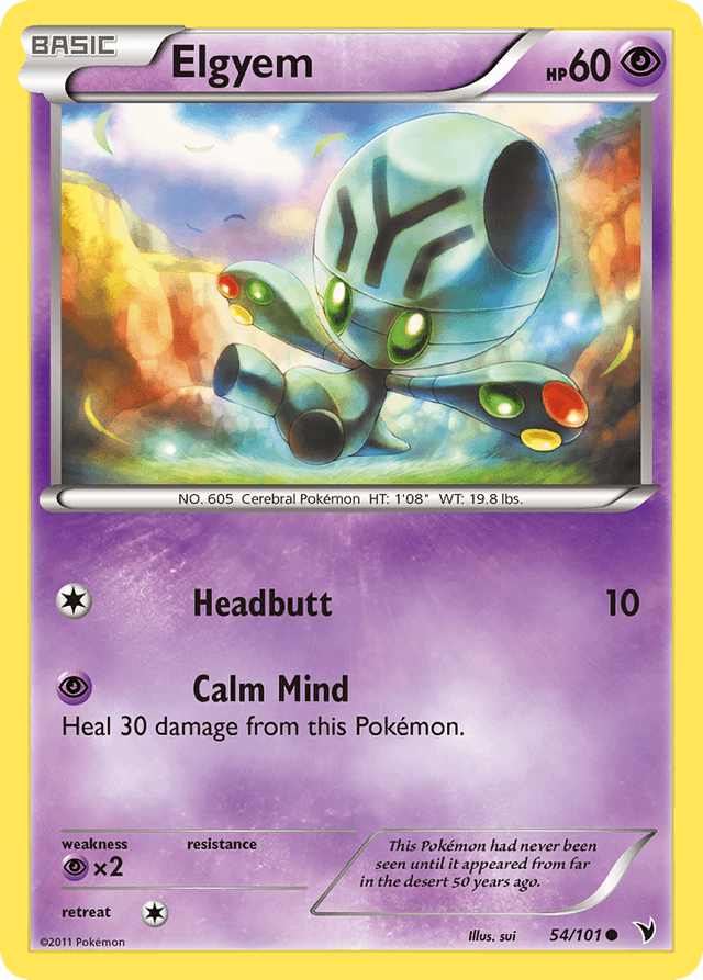 Carta Elgyem 54/101 do set Noble Victories — Pokémon TCG | Bynx