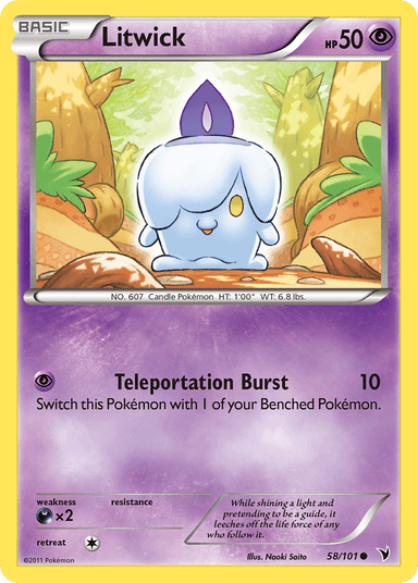Carta Litwick 58/101 do set Noble Victories — Pokémon TCG | Bynx