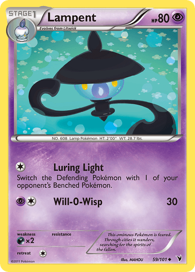 Carta Lampent 59/101 do set Noble Victories — Pokémon TCG | Bynx