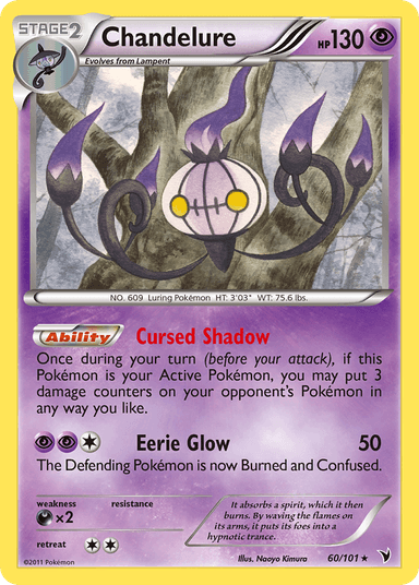 Carta Chandelure 60/101 do set Noble Victories — Pokémon TCG | Bynx