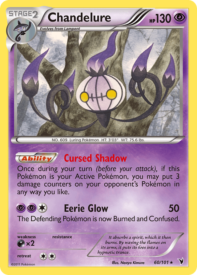 Carta Chandelure 60/101 do set Noble Victories — Pokémon TCG | Bynx