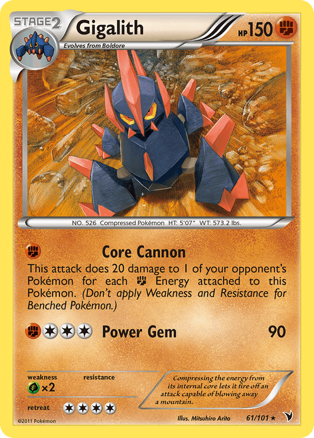 Carta Gigalith 61/101 do set Noble Victories — Pokémon TCG | Bynx