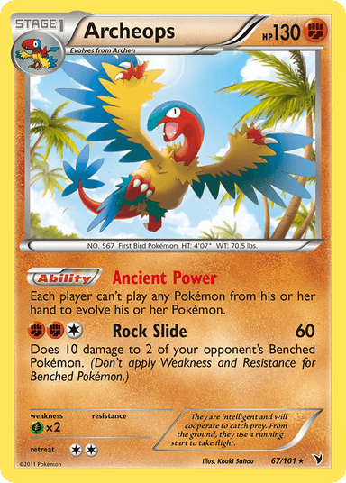 Carta Archeops 67/101 do set Noble Victories — Pokémon TCG | Bynx