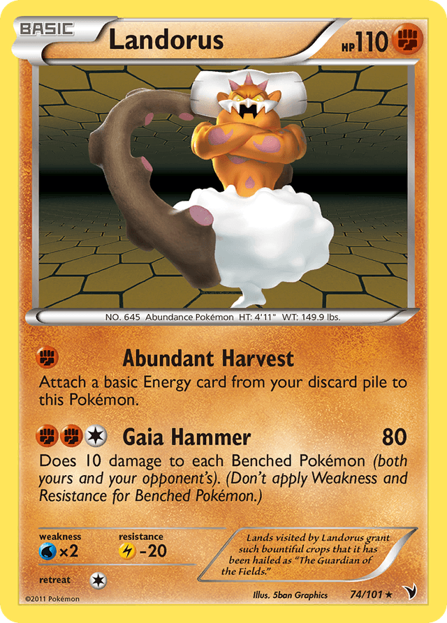Carta Landorus 74/101 do set Noble Victories — Pokémon TCG | Bynx