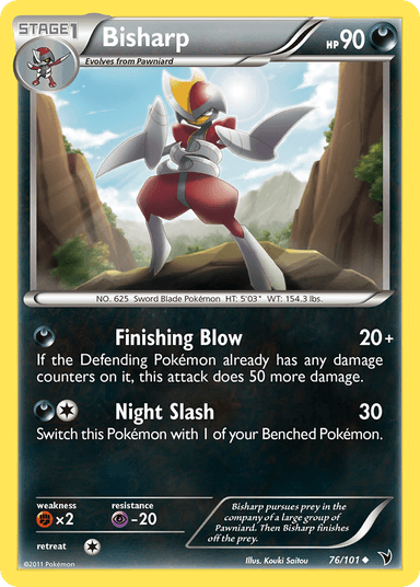Carta Bisharp 76/101 do set Noble Victories — Pokémon TCG | Bynx