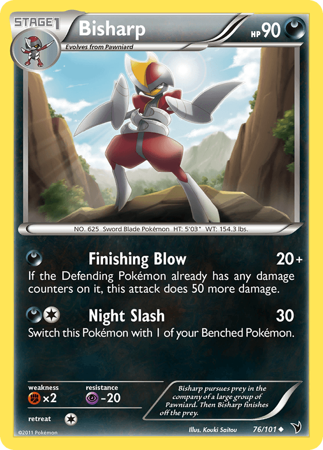 Carta Bisharp 76/101 do set Noble Victories — Pokémon TCG | Bynx