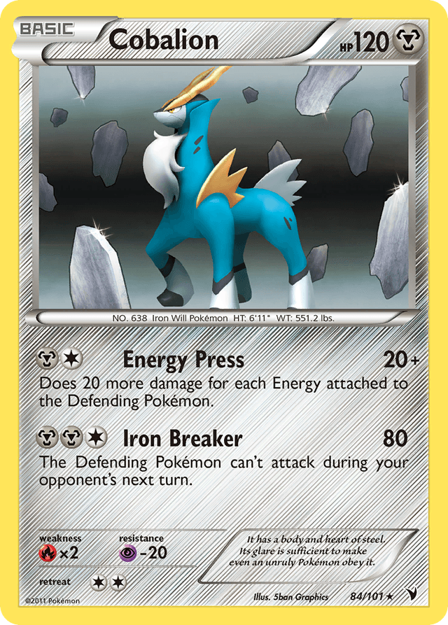 Carta Cobalion 84/101 do set Noble Victories — Pokémon TCG | Bynx