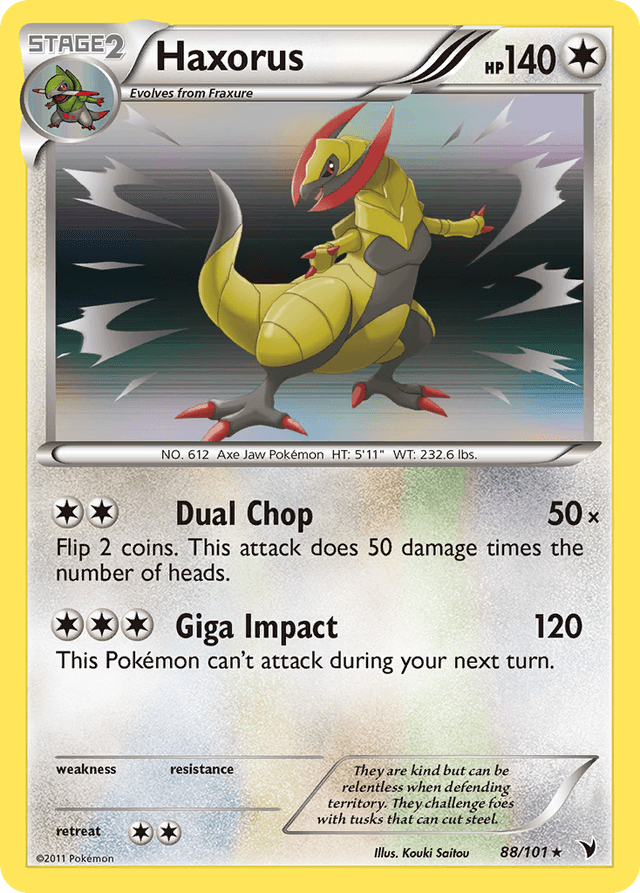 Carta Haxorus 88/101 do set Noble Victories — Pokémon TCG | Bynx