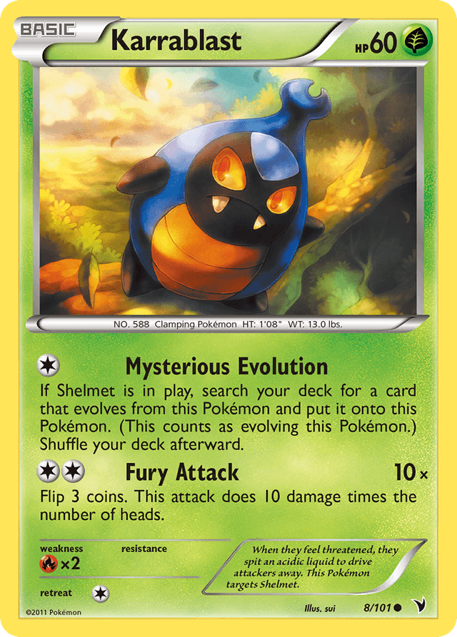 Carta Karrablast 8/101 do set Noble Victories — Pokémon TCG | Bynx