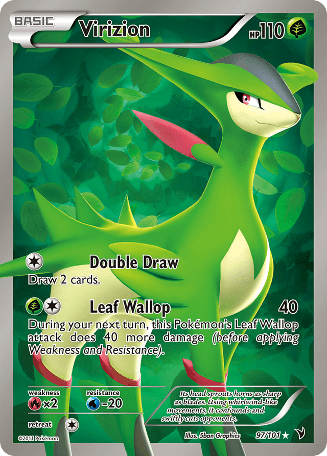 Carta Virizion 97/101 do set Noble Victories — Pokémon TCG | Bynx