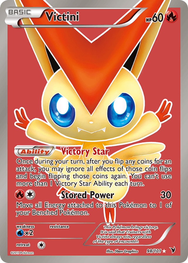 Carta Victini 98/101 do set Noble Victories — Pokémon TCG | Bynx