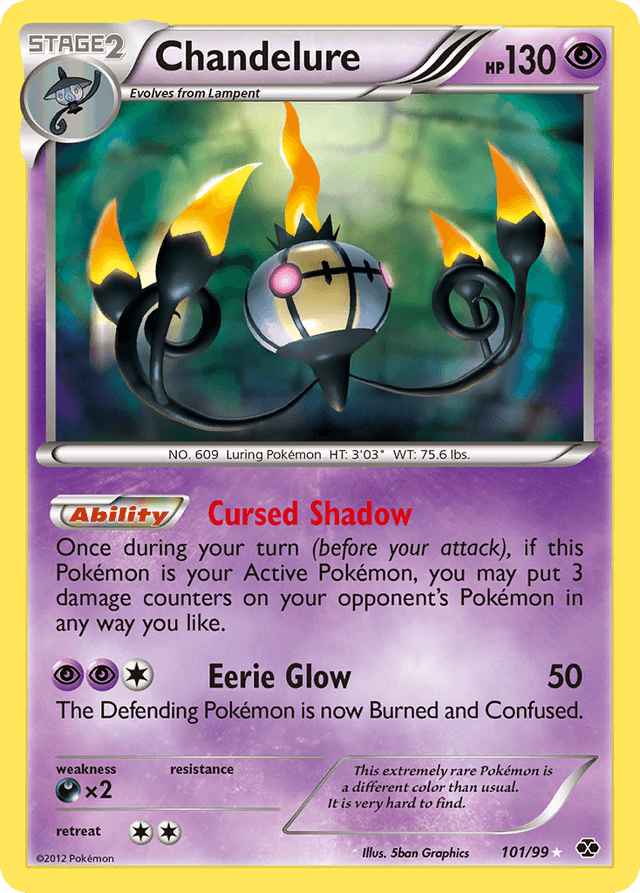 Carta Chandelure 101/99 do set Next Destinies — Pokémon TCG | Bynx