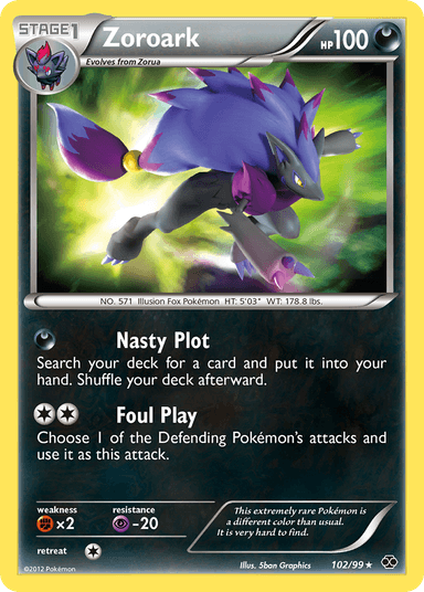 Carta Zoroark 102/99 do set Next Destinies — Pokémon TCG | Bynx