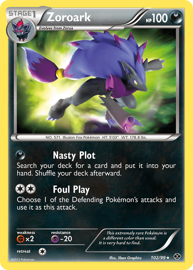 Carta Zoroark 102/99 do set Next Destinies — Pokémon TCG | Bynx