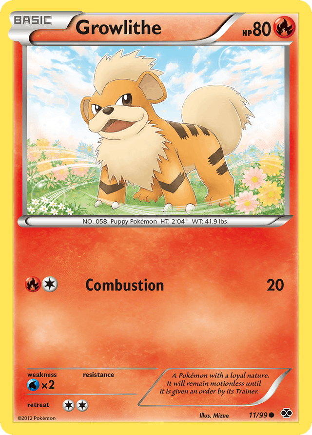 Carta Growlithe 11/99 do set Next Destinies — Pokémon TCG | Bynx