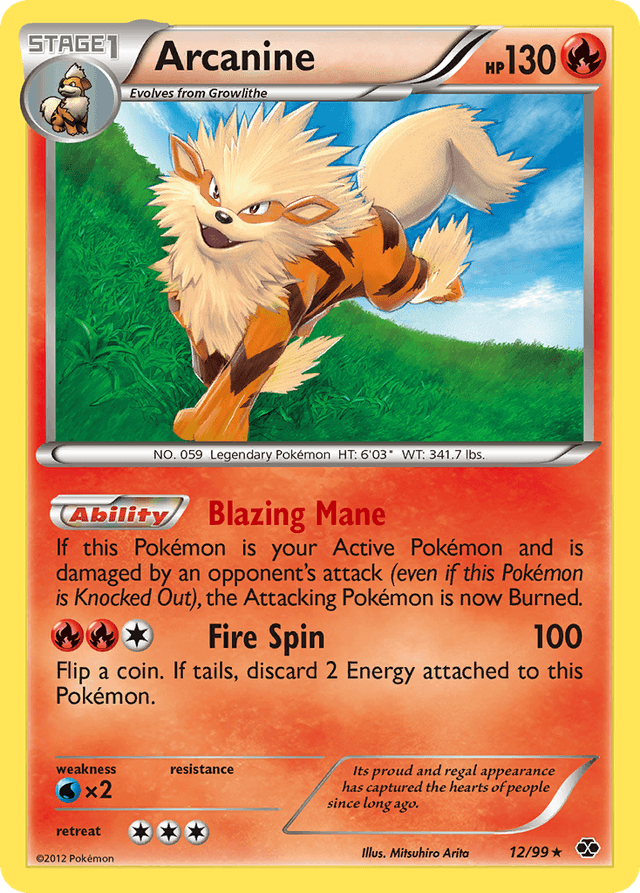 Carta Arcanine 12/99 do set Next Destinies — Pokémon TCG | Bynx