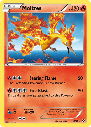 Carta Moltres 14/99 do set Next Destinies — Pokémon TCG | Bynx