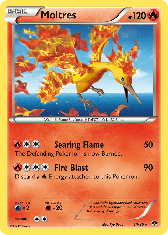 Carta Moltres 14/99 do set Next Destinies — Pokémon TCG | Bynx