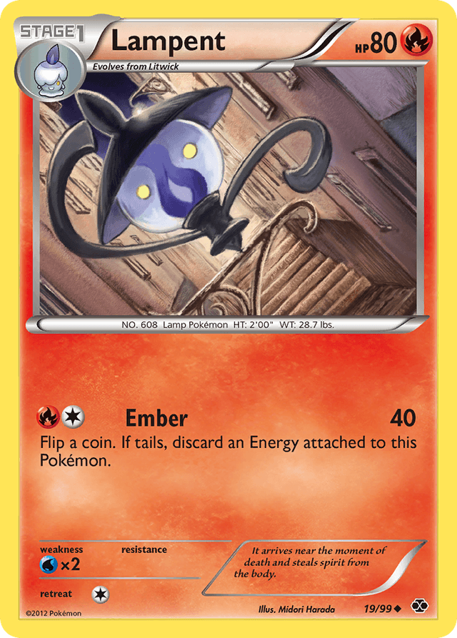Carta Lampent 19/99 do set Next Destinies — Pokémon TCG | Bynx