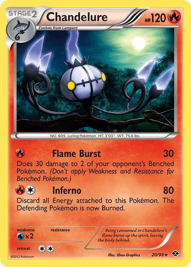 Carta Chandelure 20/99 do set Next Destinies — Pokémon TCG | Bynx