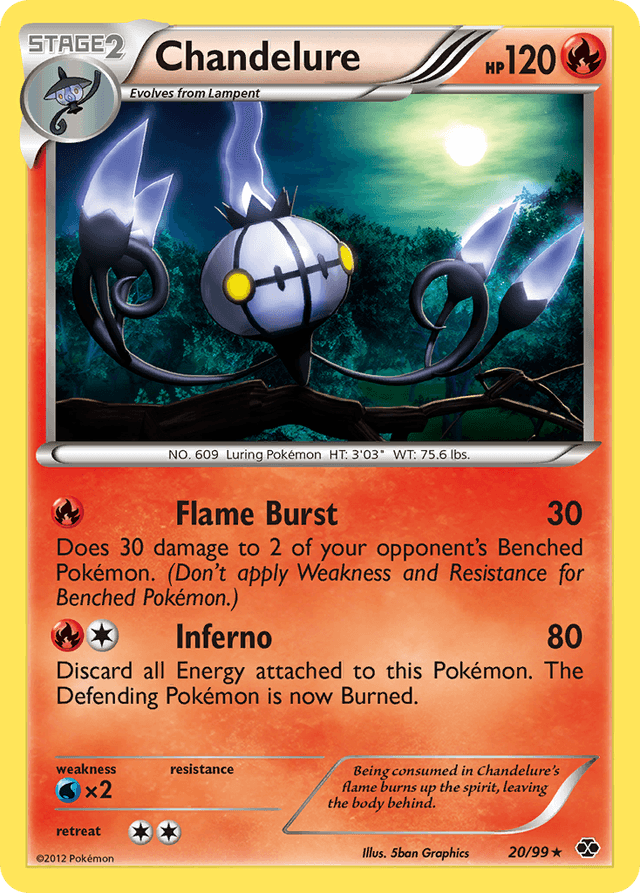 Carta Chandelure 20/99 do set Next Destinies — Pokémon TCG | Bynx