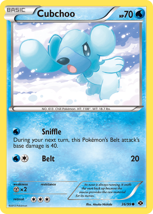 Carta Cubchoo 36/99 do set Next Destinies — Pokémon TCG | Bynx