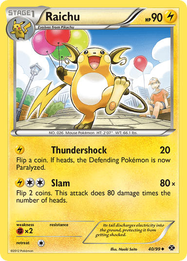 Carta Raichu 40/99 do set Next Destinies — Pokémon TCG | Bynx
