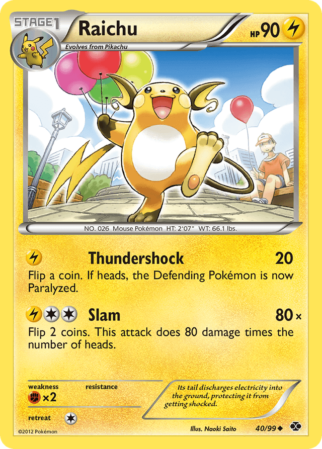 Carta Raichu 40/99 do set Next Destinies — Pokémon TCG | Bynx