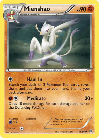 Carta Mienshao 68/99 do set Next Destinies — Pokémon TCG | Bynx
