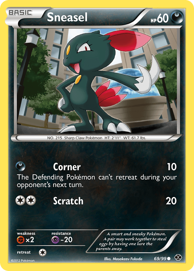 Carta Sneasel 69/99 do set Next Destinies — Pokémon TCG | Bynx