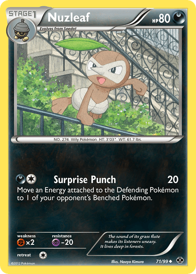 Carta Nuzleaf 71/99 do set Next Destinies — Pokémon TCG | Bynx