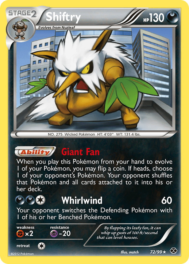 Carta Shiftry 72/99 do set Next Destinies — Pokémon TCG | Bynx
