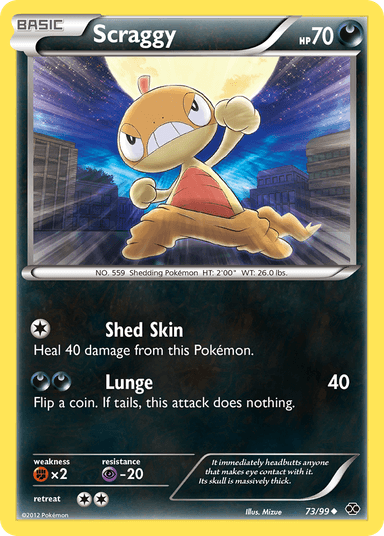 Carta Scraggy 73/99 do set Next Destinies — Pokémon TCG | Bynx