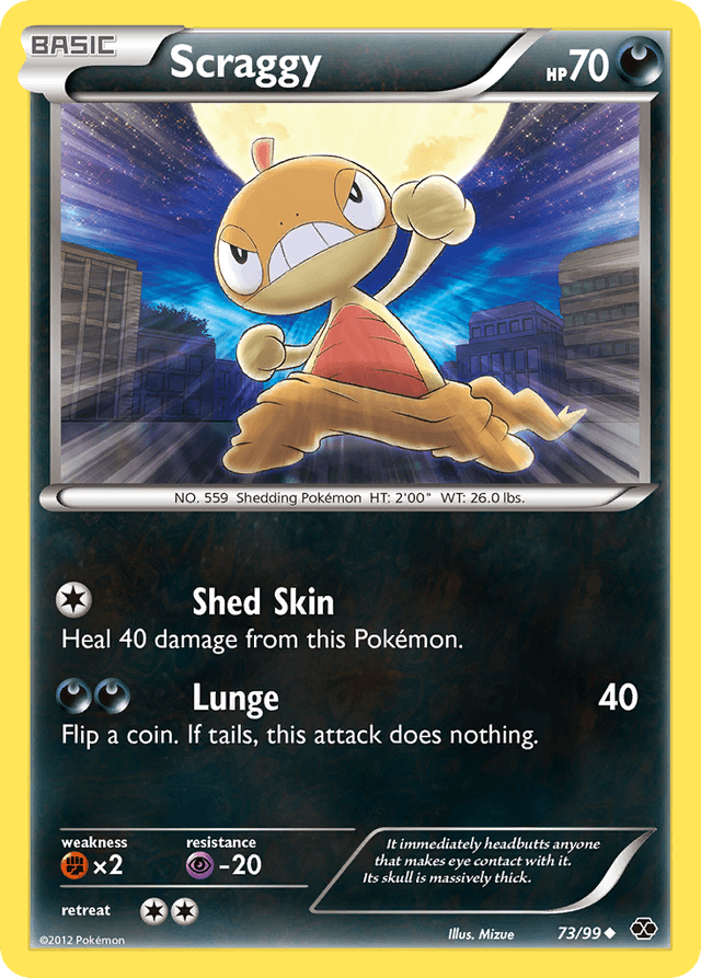 Carta Scraggy 73/99 do set Next Destinies — Pokémon TCG | Bynx
