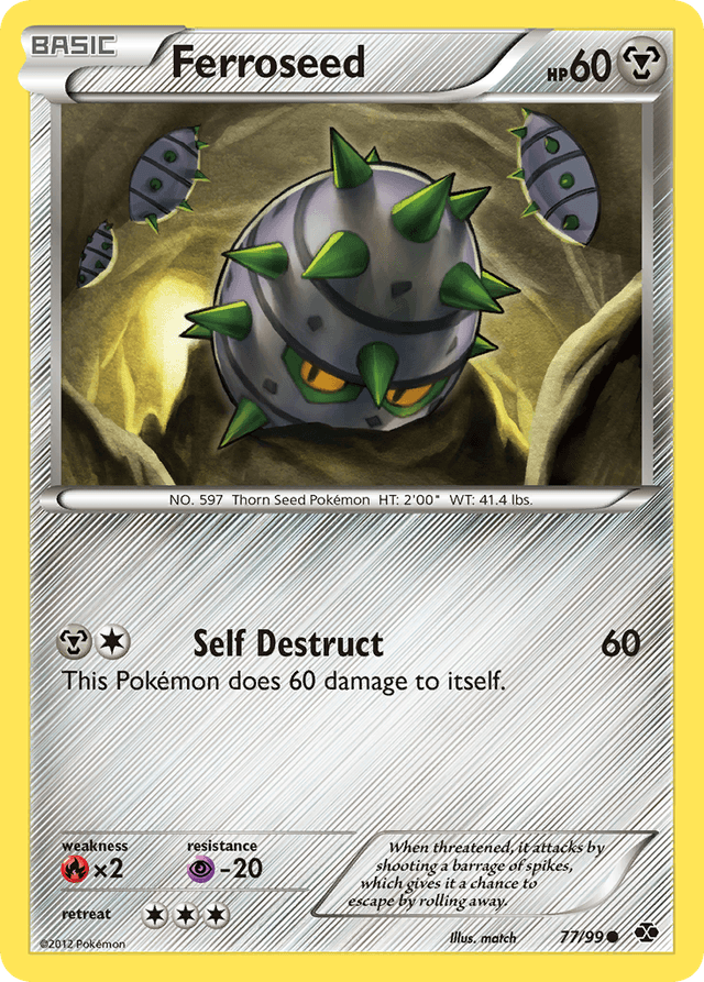 Carta Ferroseed 77/99 do set Next Destinies — Pokémon TCG | Bynx
