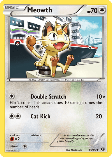 Carta Meowth 80/99 do set Next Destinies — Pokémon TCG | Bynx