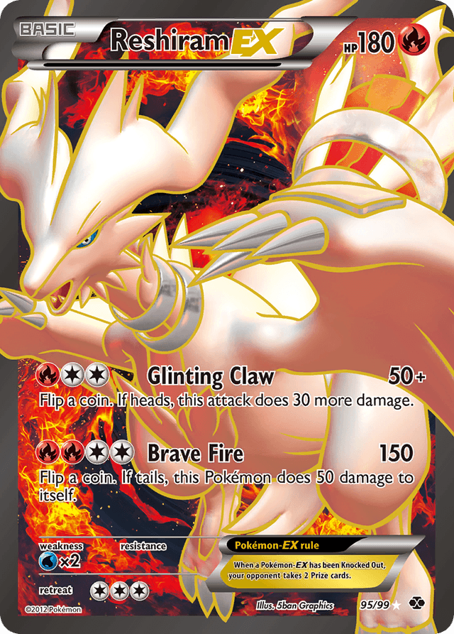 Carta Reshiram-EX 95/99 do set Next Destinies — Pokémon TCG | Bynx