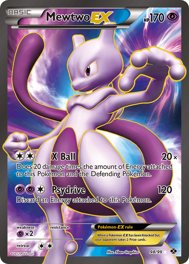 Carta Mewtwo-EX 98/99 do set Next Destinies — Pokémon TCG | Bynx