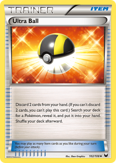Carta Ultra Ball 102/108 do set Dark Explorers — Pokémon TCG | Bynx