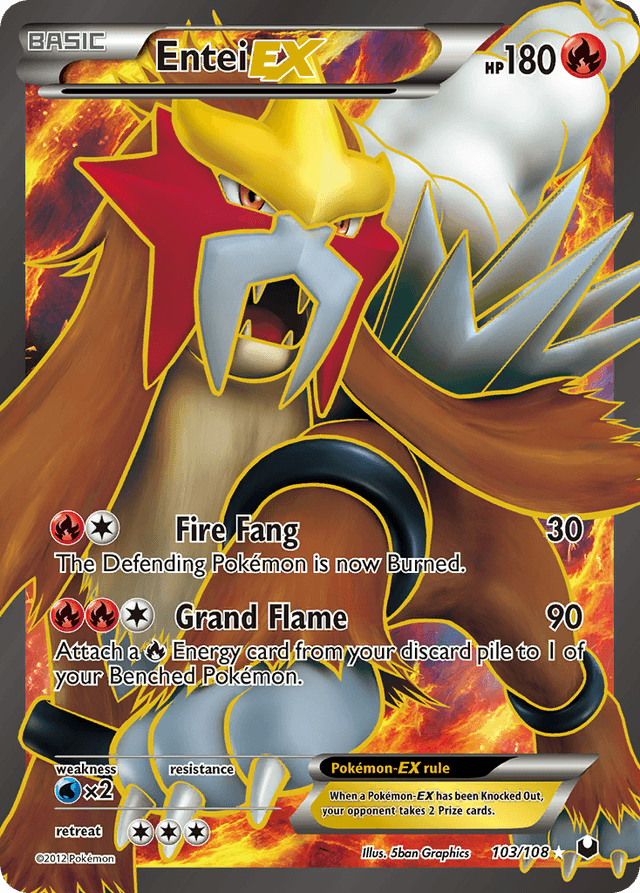 Carta Entei-EX 103/108 do set Dark Explorers — Pokémon TCG | Bynx