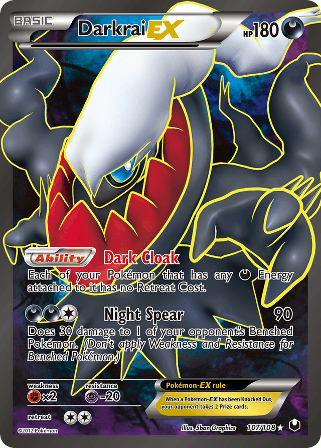 Carta Darkrai-EX 107/108 do set Dark Explorers — Pokémon TCG | Bynx