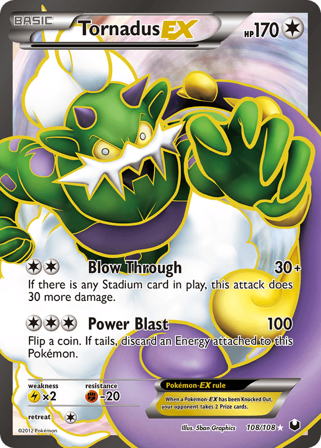 Carta Tornadus-EX 108/108 do set Dark Explorers — Pokémon TCG | Bynx