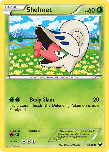 Carta Shelmet 10/108 do set Dark Explorers — Pokémon TCG | Bynx