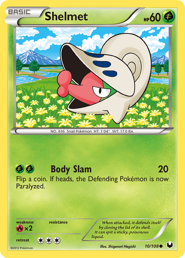 Carta Shelmet 10/108 do set Dark Explorers — Pokémon TCG | Bynx