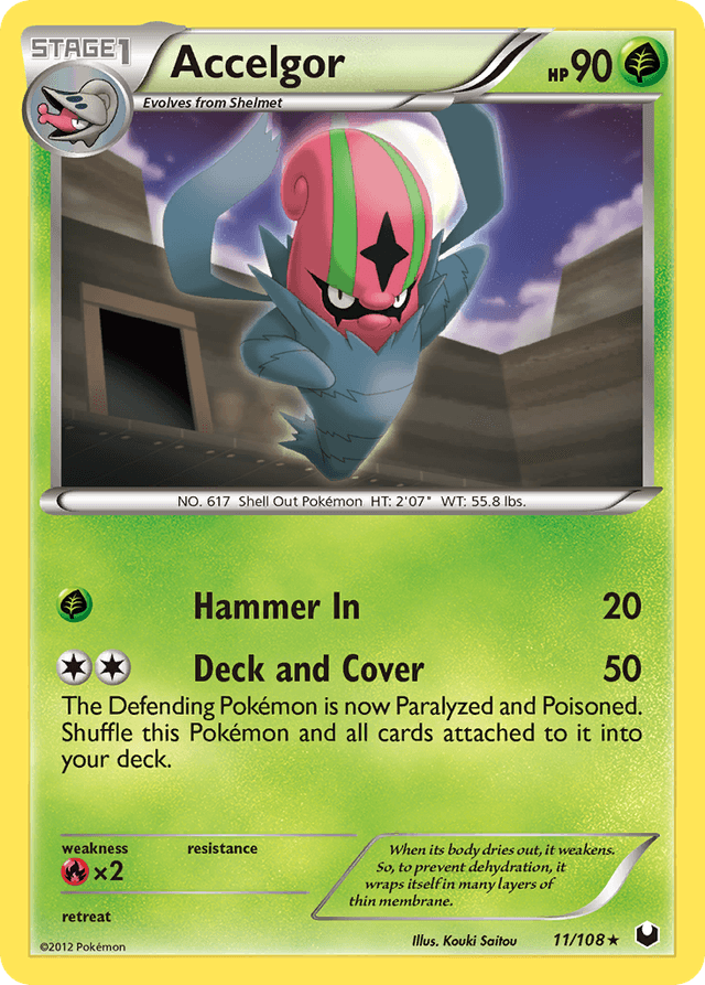 Carta Accelgor 11/108 do set Dark Explorers — Pokémon TCG | Bynx