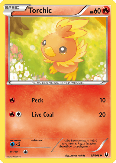 Carta Torchic 15/108 do set Dark Explorers — Pokémon TCG | Bynx