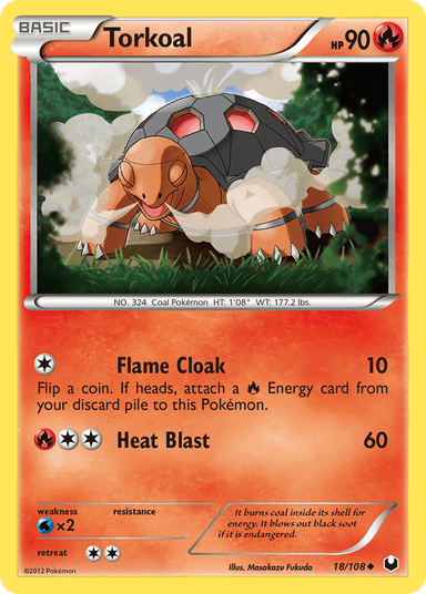 Carta Torkoal 18/108 do set Dark Explorers — Pokémon TCG | Bynx